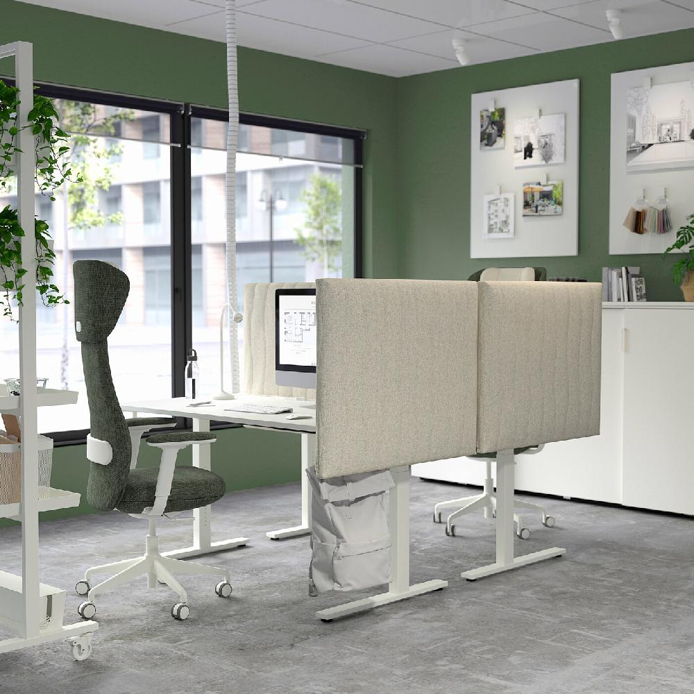 IKEA MITTZON Schermo Acustico Per Scrivania Gunnared Beige 90x72 Cm