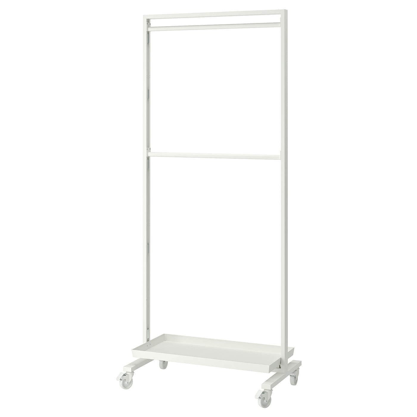 IKEA MITTZON Strutt rot/bastone appendiab/ripian bianco 85x205 cm