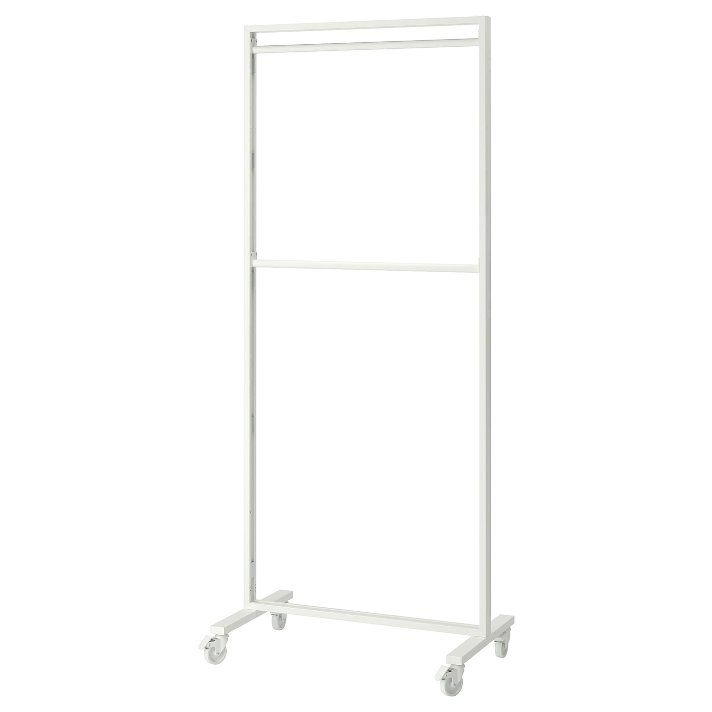 IKEA MITTZON Strutt rot/bastone appendiab/ripian bianco 85x205 cm