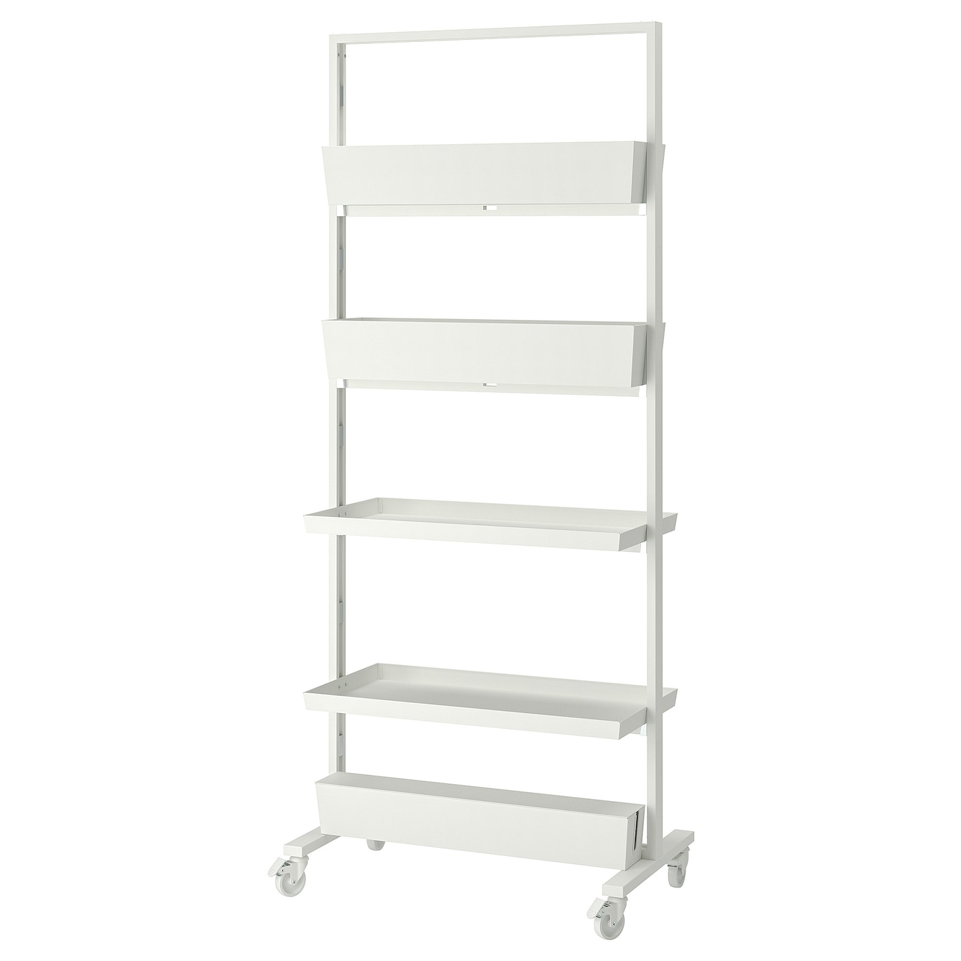 IKEA MITTZON Strutt rot/ripiano espos/scat cavi bianco 85x205 cm