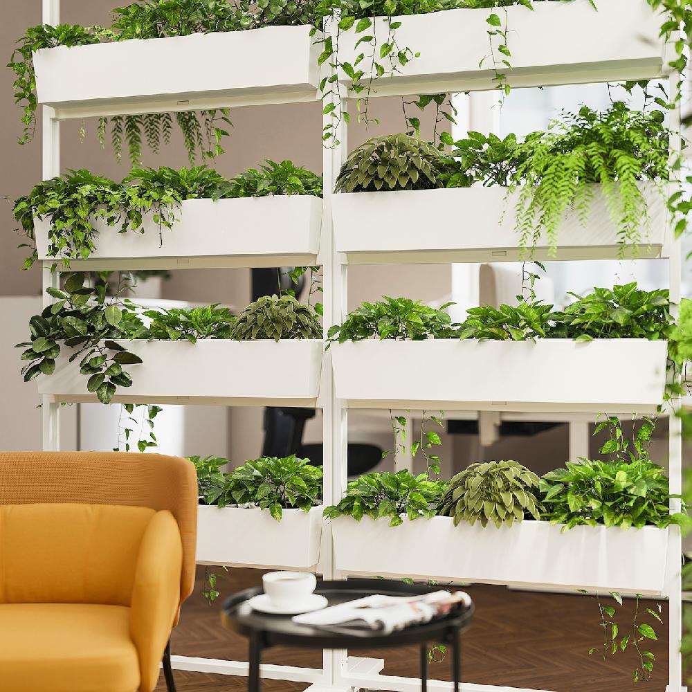 IKEA MITTZON Strutt Rotelle/contenitore Bianco 85x205 Cm