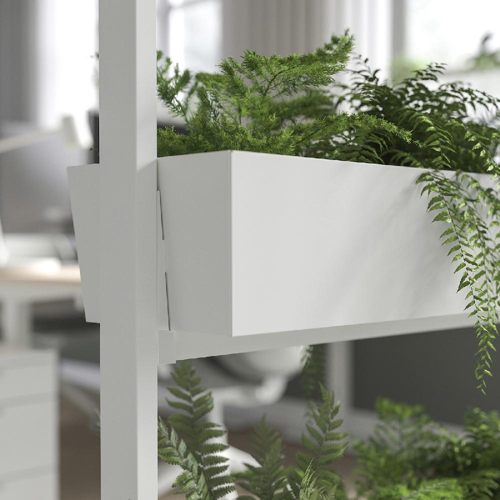 IKEA MITTZON Strutt Rotelle/contenitore Bianco 85x205 Cm