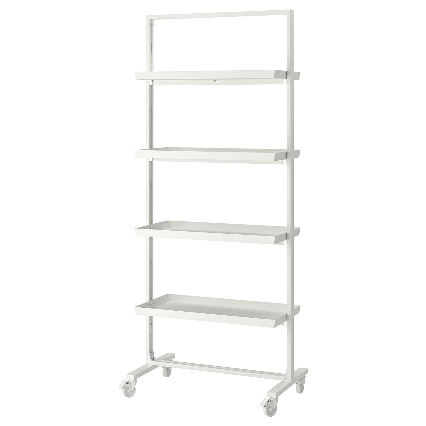 IKEA MITTZON Struttura rotelle/ripiano esposit bianco 85x205 cm