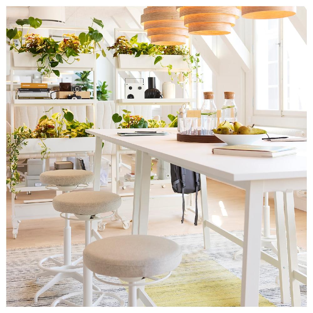 IKEA MITTZON Tavolo Per Riunioni Bianco 140x108x105 Cm