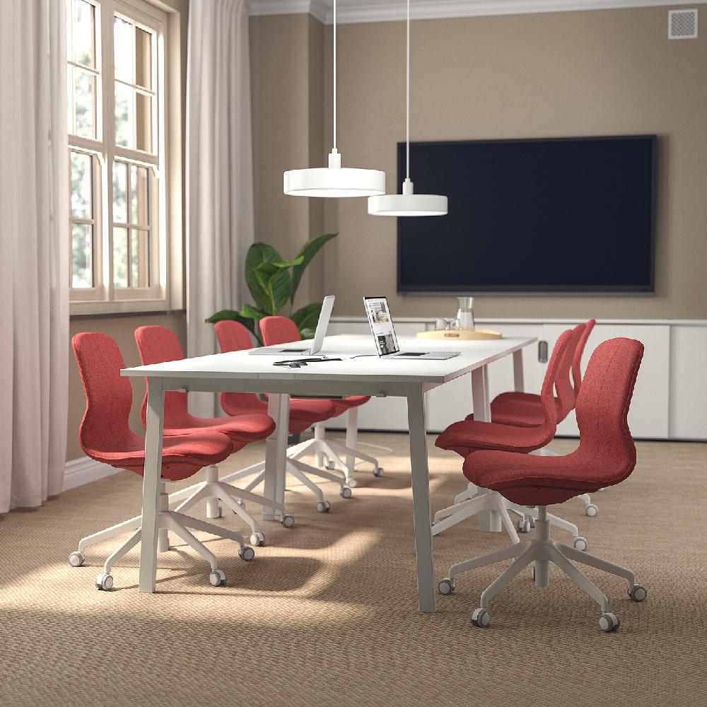 IKEA MITTZON Tavolo Per Riunioni Bianco 140x108x75 Cm