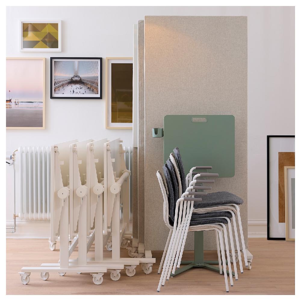 IKEA MITTZON Tavolo Pieghevole Con Rotelle Bianco 140x70 Cm