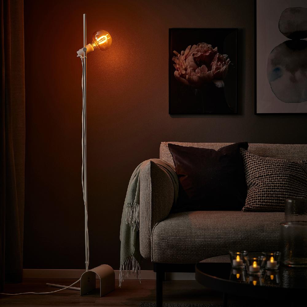IKEA MOLNART Lampadina A LED E27 150 Lumen Fungo Vetro Trasparente Marrone 120 Mm