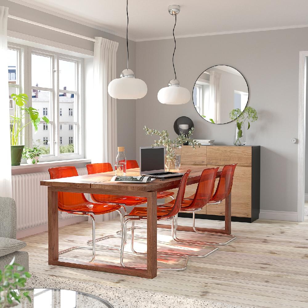 IKEA MÖRBYLÅNGA Tavolo Impiallacciatura Di Rovere Mordente Marrone 220x100 Cm