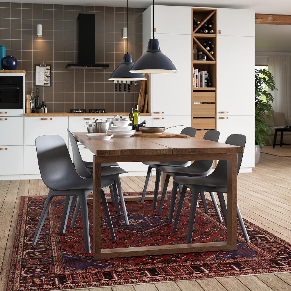 IKEA MÖRBYLÅNGA Tavolo Impiallacciatura Di Rovere Mordente Marrone 220x100 Cm