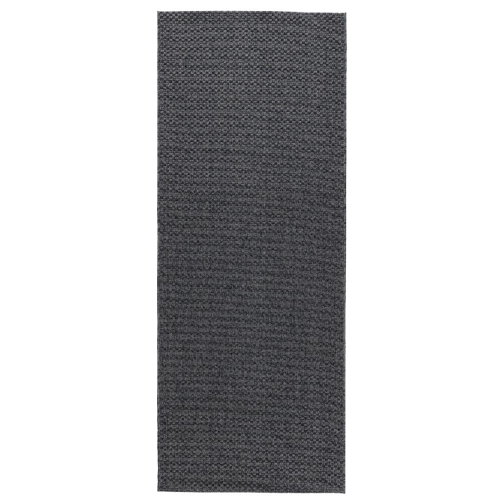 IKEA MORUM Tappeto tessitura piatta int/est grigio scuro 80x200 cm