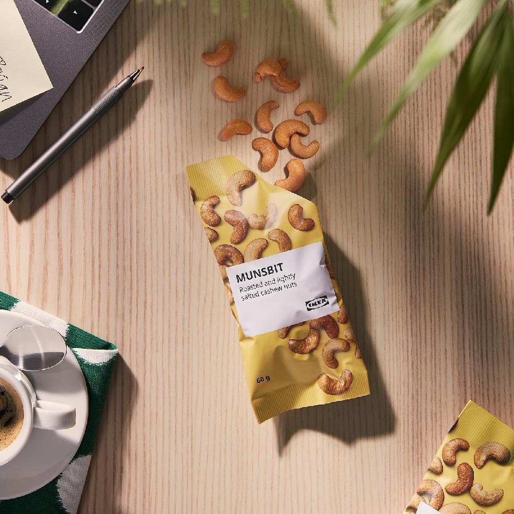 IKEA MUNSBIT Anacardi Tostati Leggermente Salato 60 G