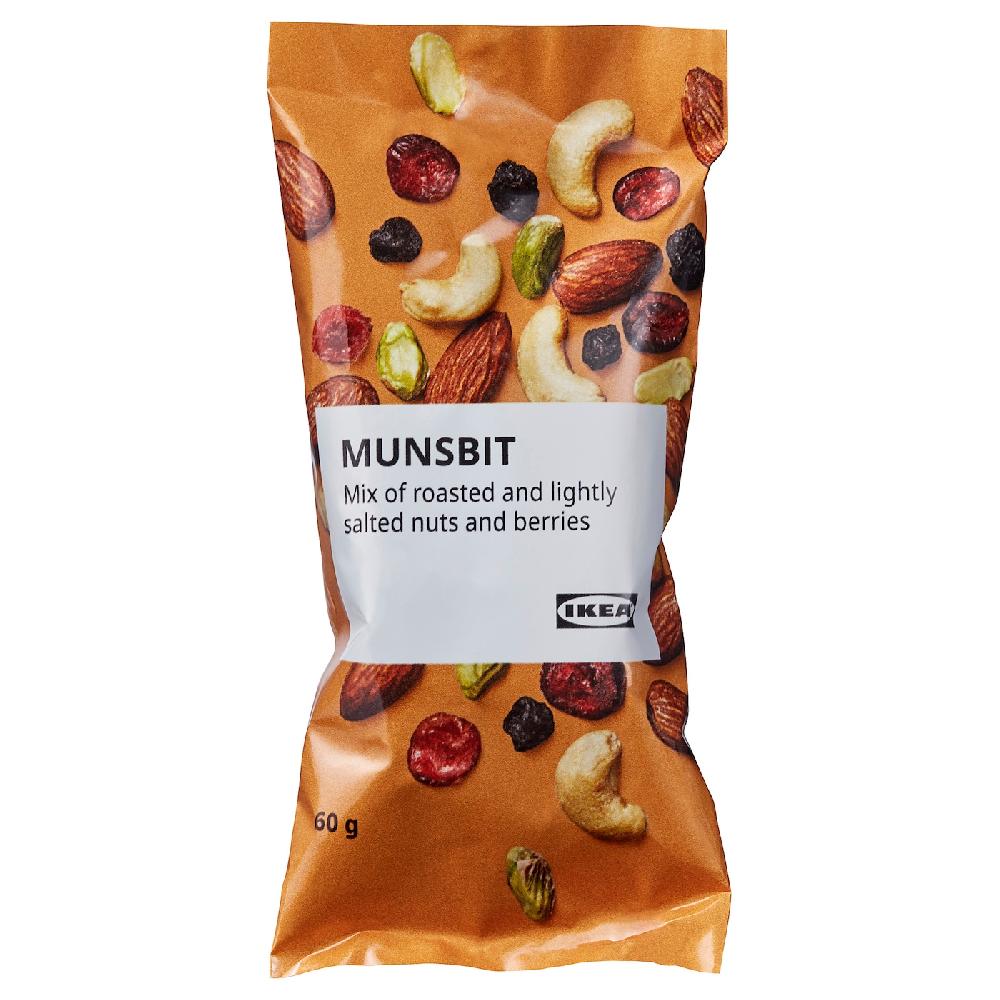 IKEA MUNSBIT Mix di noci tostate/bacche leggermente salato 60 g