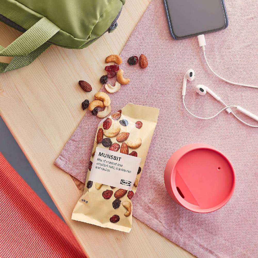 IKEA MUNSBIT Mix Di Noci Tostate Mirtilli Rossi E Uvetta Non Salato 60 G