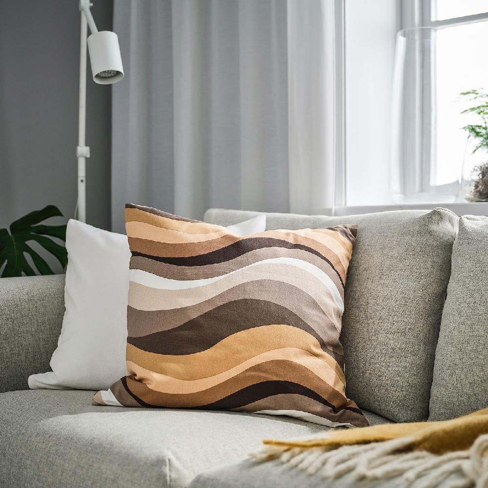 IKEA MYGGBLOMSTER Fodera Per Cuscino Beige/fantasia 50x50 Cm