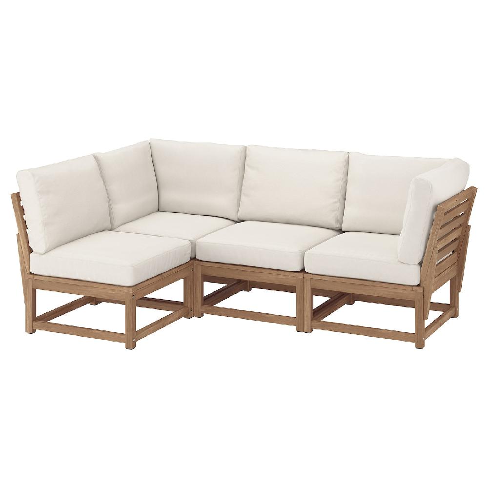 IKEA NÄMMARÖ Divano Angolare 3 Posti Componibile Da Esterno Mordente Marrone Chiaro/Frösön/Duvholmen Beige