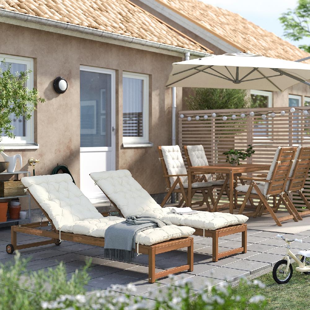 IKEA NÄMMARÖ Lettino Da Esterno Mordente Marrone Chiaro