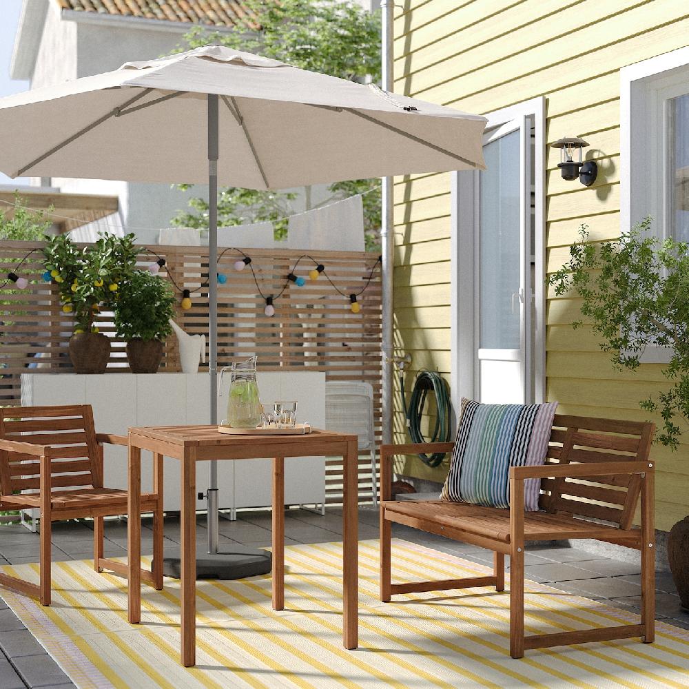 IKEA NÄMMARÖ Panca Con Schienale Da Giardino Mordente Marrone Chiaro