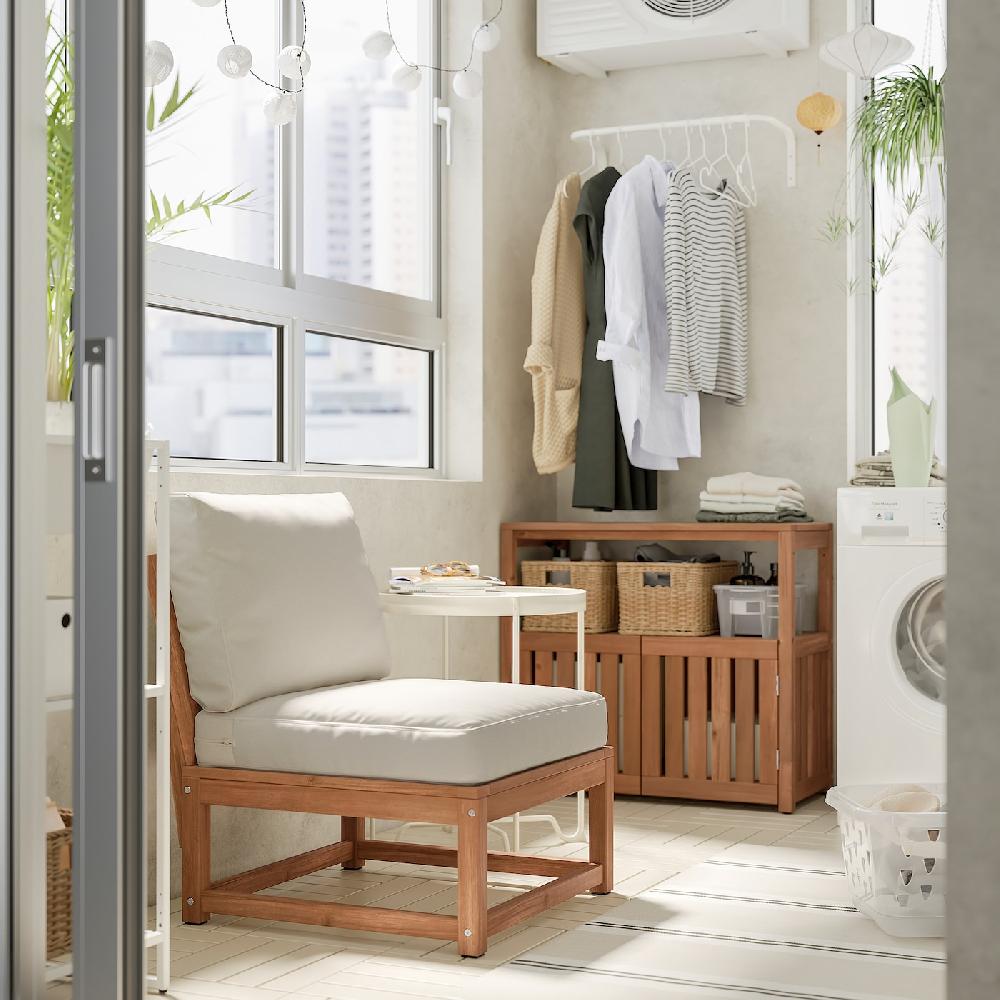 IKEA NÄMMARÖ Poltrona Da Giardino Mordente Marrone Chiaro/Frösön/Duvholmen Beige