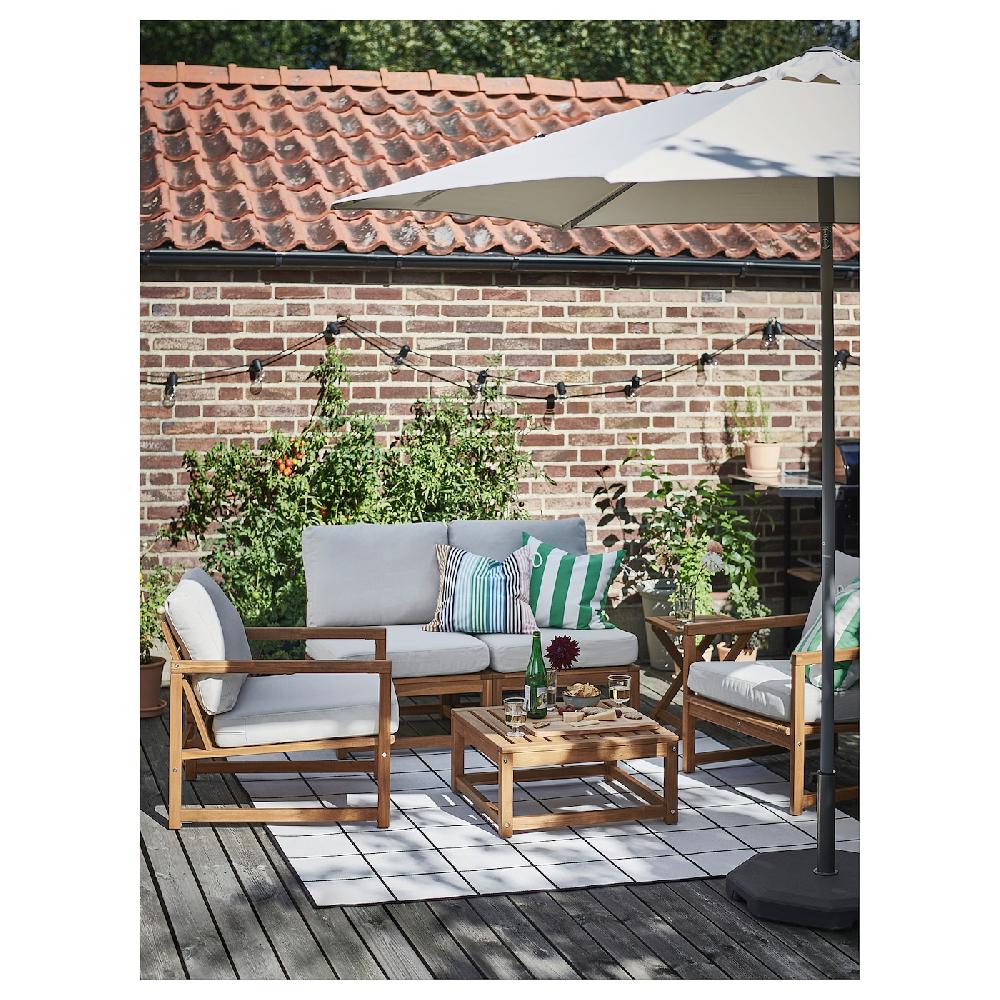 IKEA NÄMMARÖ Poltrona Da Giardino Mordente Marrone Chiaro/Frösön/Duvholmen Beige