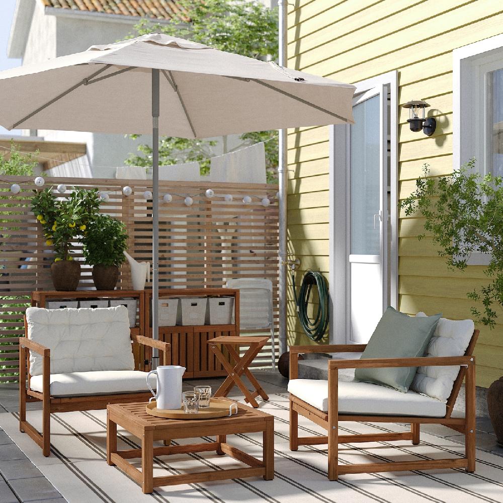 IKEA NÄMMARÖ Sedia Relax Da Giardino Mordente Marrone Chiaro