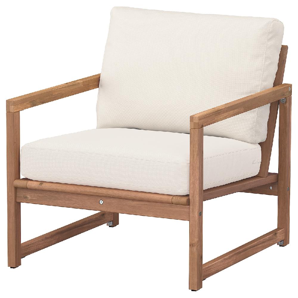 IKEA NÄMMARÖ Sedia relax da giardino mordente marrone chiaro/Frösön/Duvholmen beige