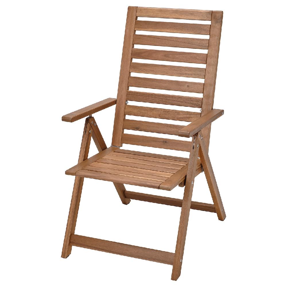 IKEA NÄMMARÖ Sedia relax da giardino pieghevole mordente marrone chiaro
