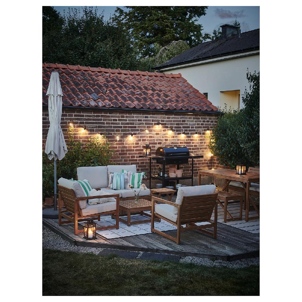 IKEA NÄMMARÖ Set A 4 Posti Da Giardino Mordente Marrone Chiaro/Frösön/Duvholmen Beige