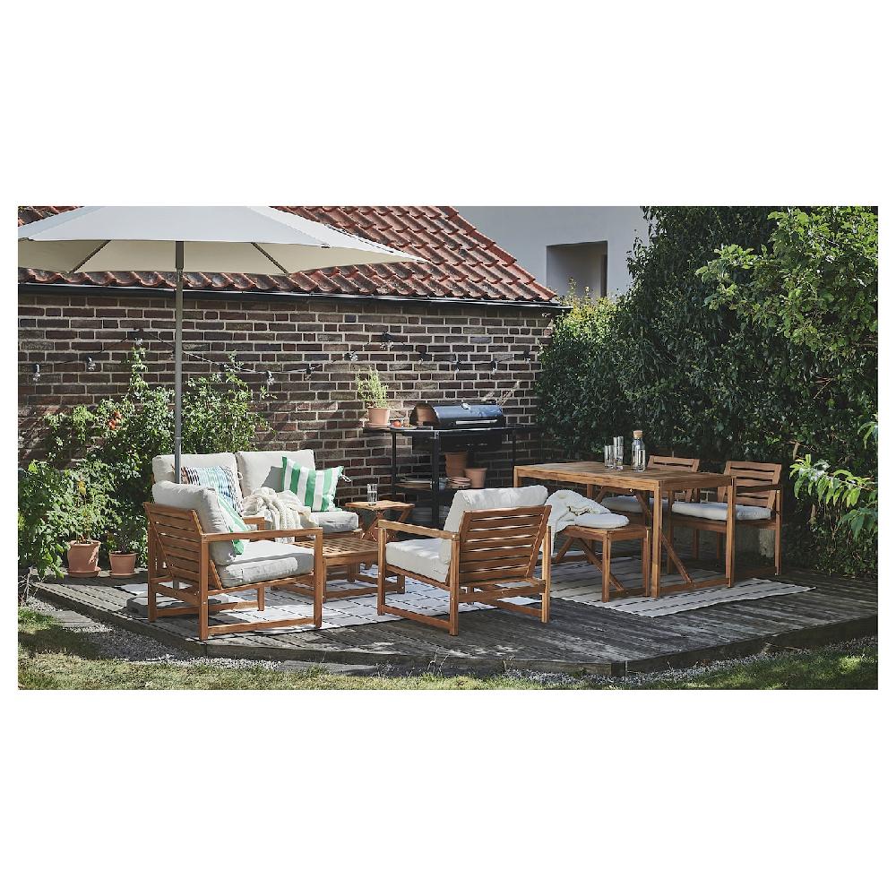 IKEA NÄMMARÖ Set A 4 Posti Da Giardino Mordente Marrone Chiaro/Frösön/Duvholmen Beige