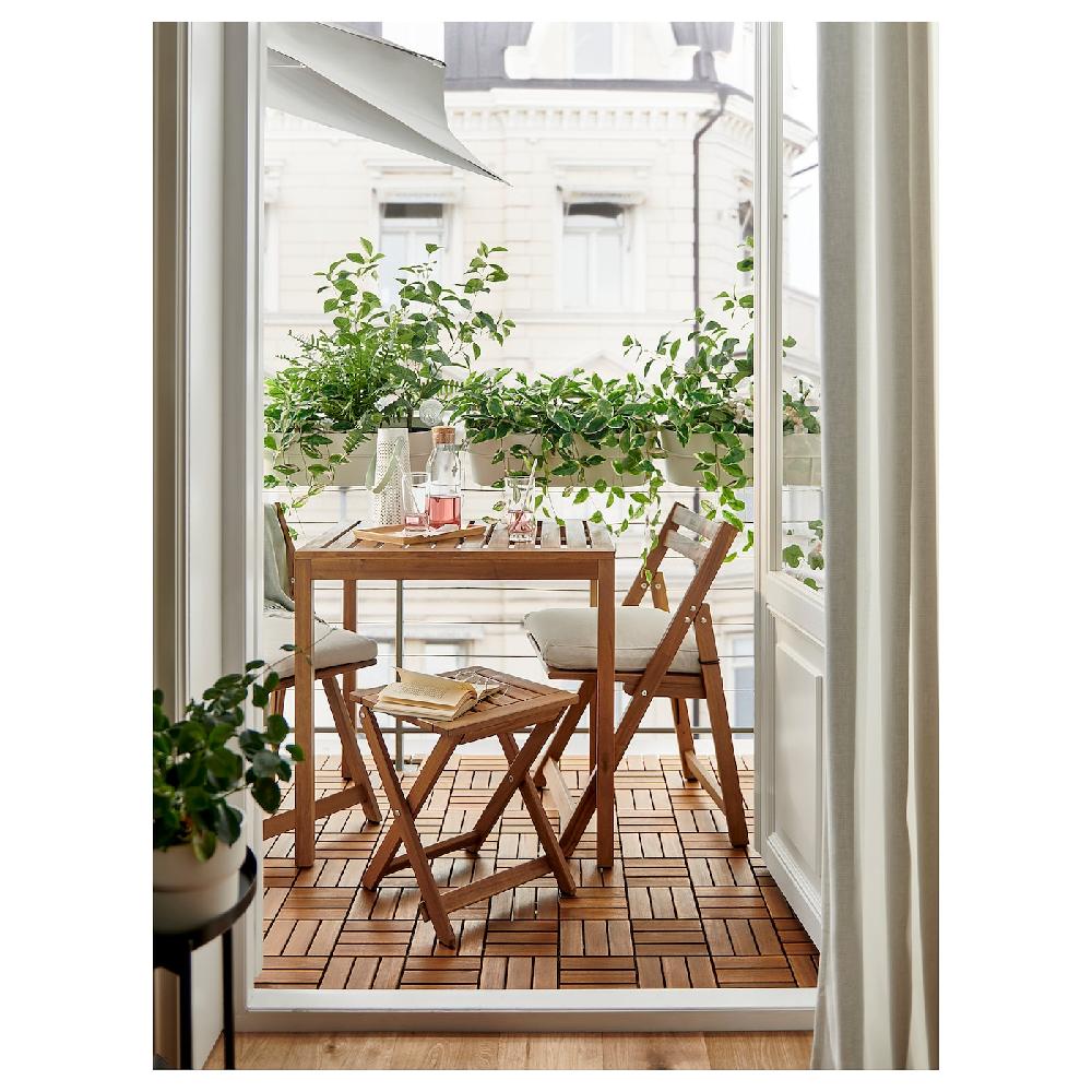 IKEA NÄMMARÖ Tavolo Da Giardino Mordente Marrone Chiaro 75x63 Cm
