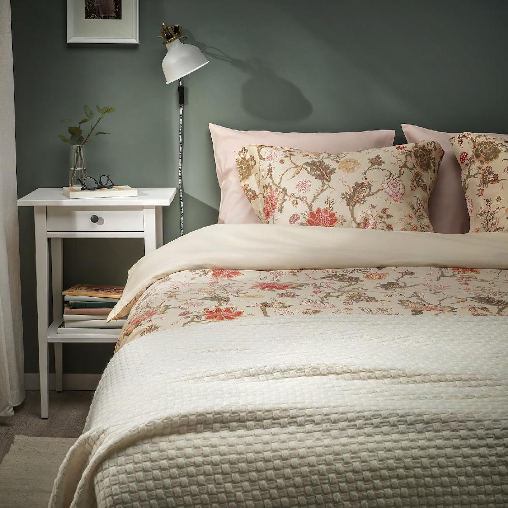 IKEA NÄSSELKLOCKA Copripiumino E 2 Federe Grigio Chiaro-beige/fantasia 240x220/50x80 Cm