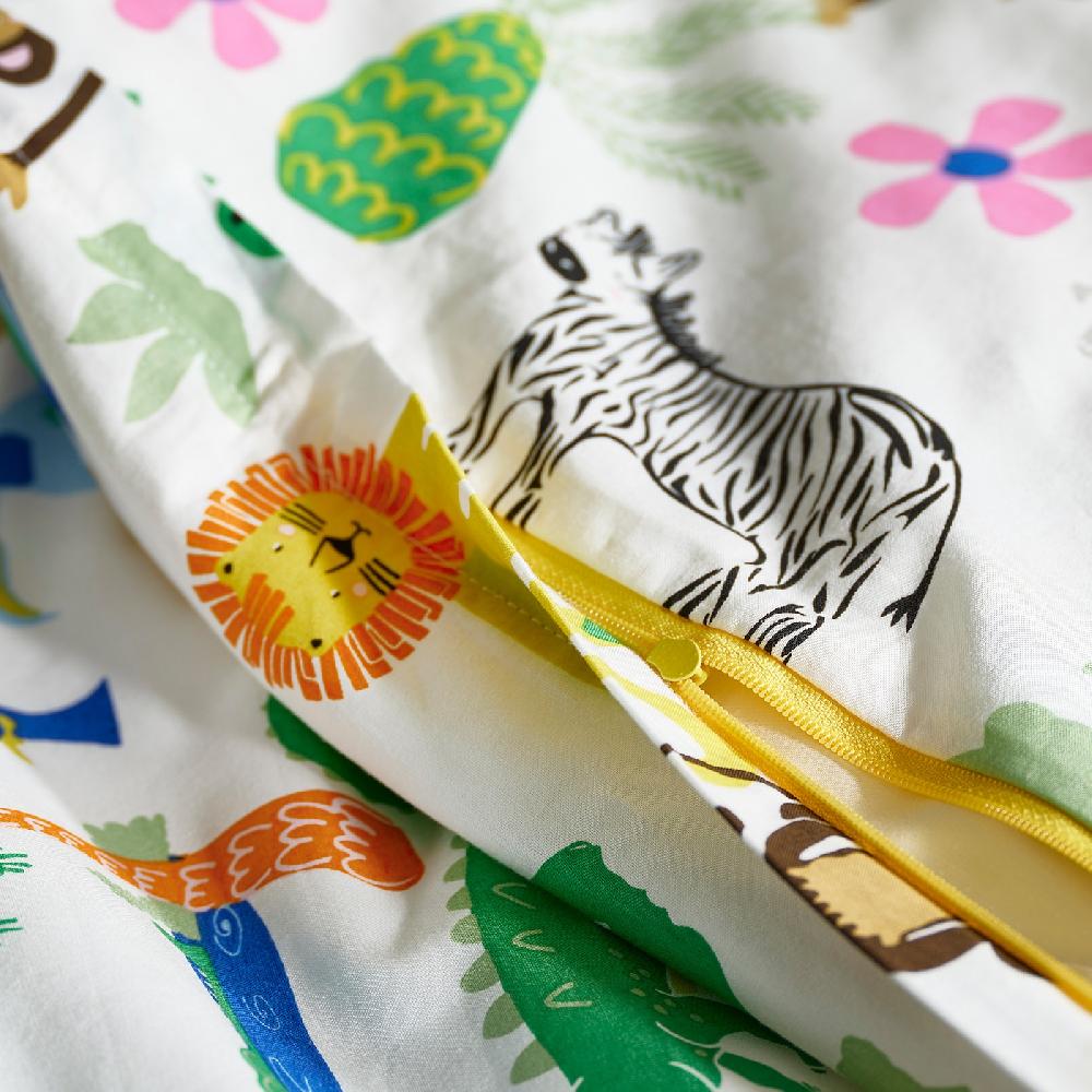 IKEA NATTHÄGER Copripiumino E Federa Fantasia/giungla 150x200/50x80 Cm