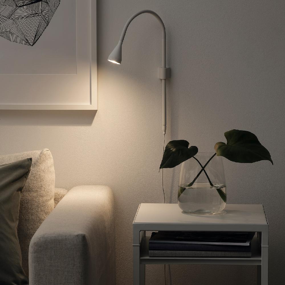 IKEA NÄVLINGE Faretto LED Da Parete/morsetto Bianco