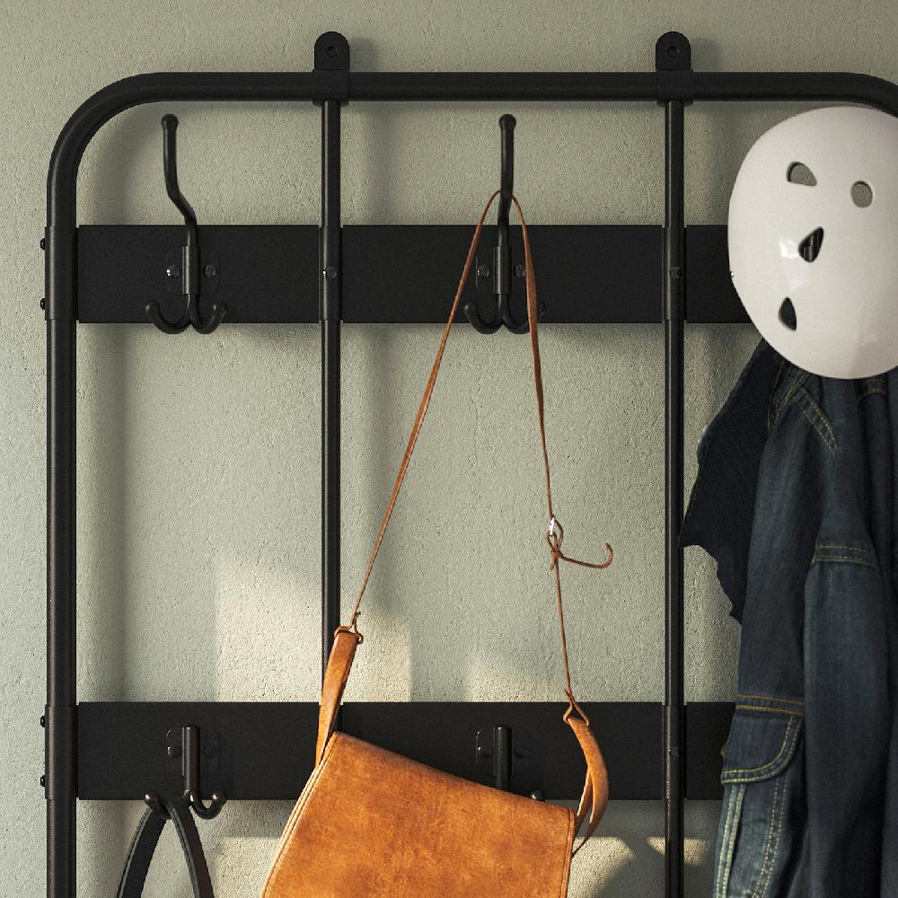IKEA NIPÅSEN Attaccapanni/panca/rastrell Scarpe Nero 190x35x79 Cm