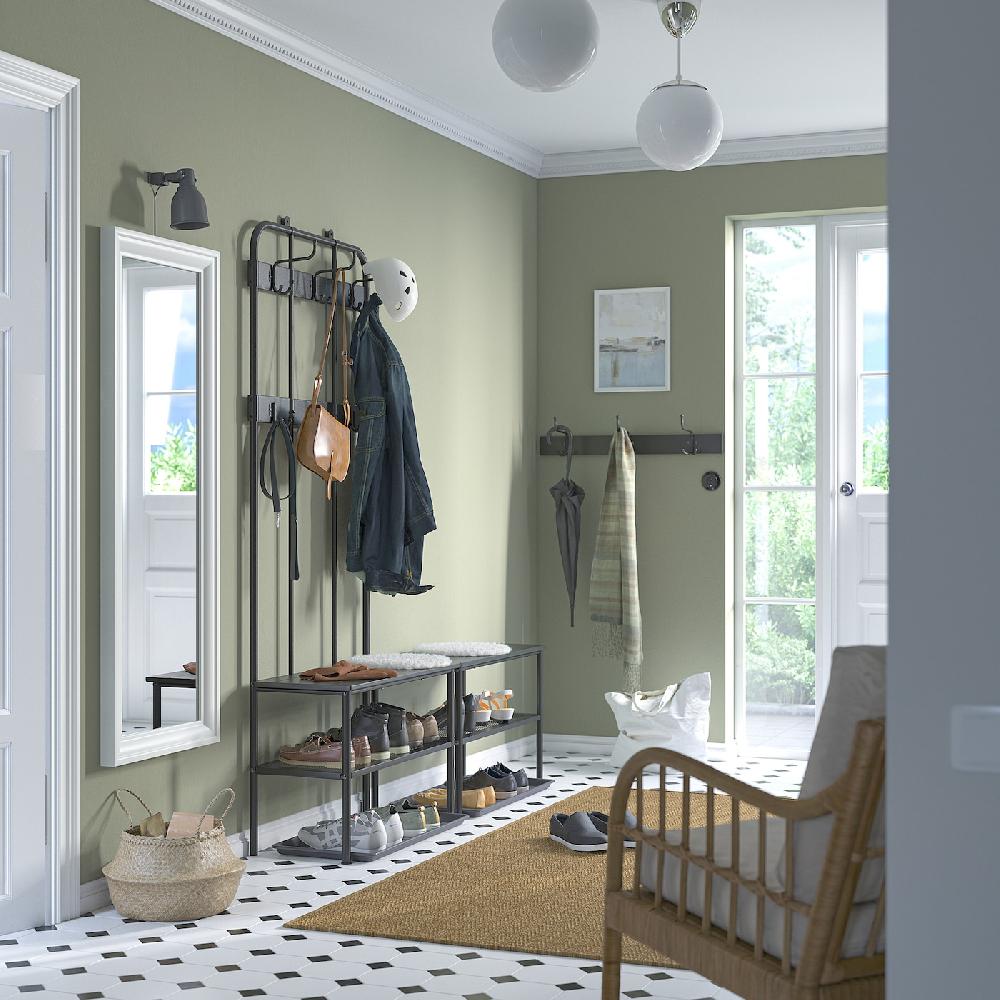 IKEA NIPÅSEN / BAGGMUCK Set Mobili Ingresso 4 Pezzi Nero/grigio