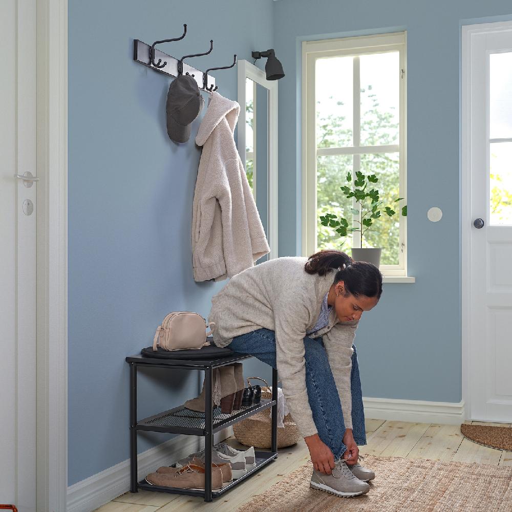 IKEA NIPÅSEN Panca Con Vano Per Scarpe Nero 79x35x52 Cm