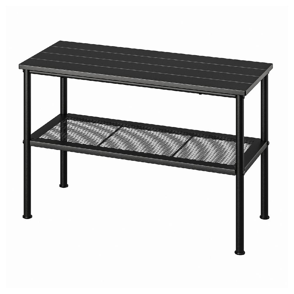 IKEA NIPÅSEN Panca con vano per scarpe nero 79x35x52 cm