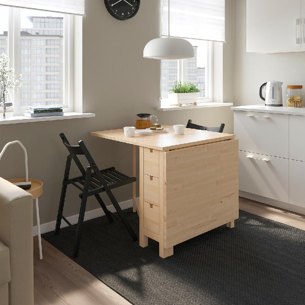 IKEA NORDEN Tavolo A Ribalta Betulla 26/89/152x80 Cm