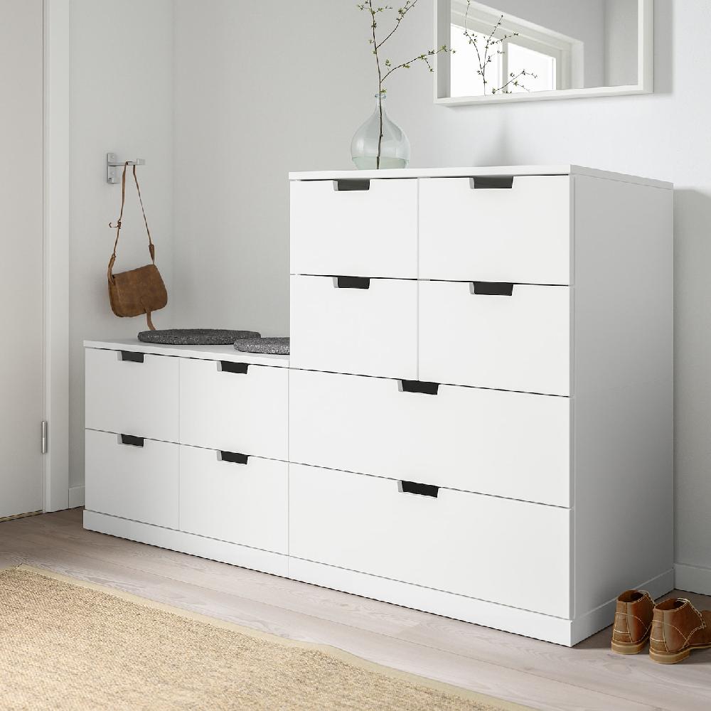 IKEA NORDLI Cassettiera Con 10 Cassetti Bianco 160x99 Cm