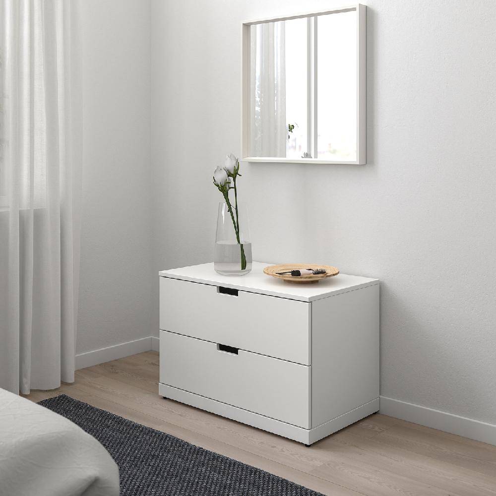 IKEA NORDLI Cassettiera Con 2 Cassetti Bianco 80x54 Cm
