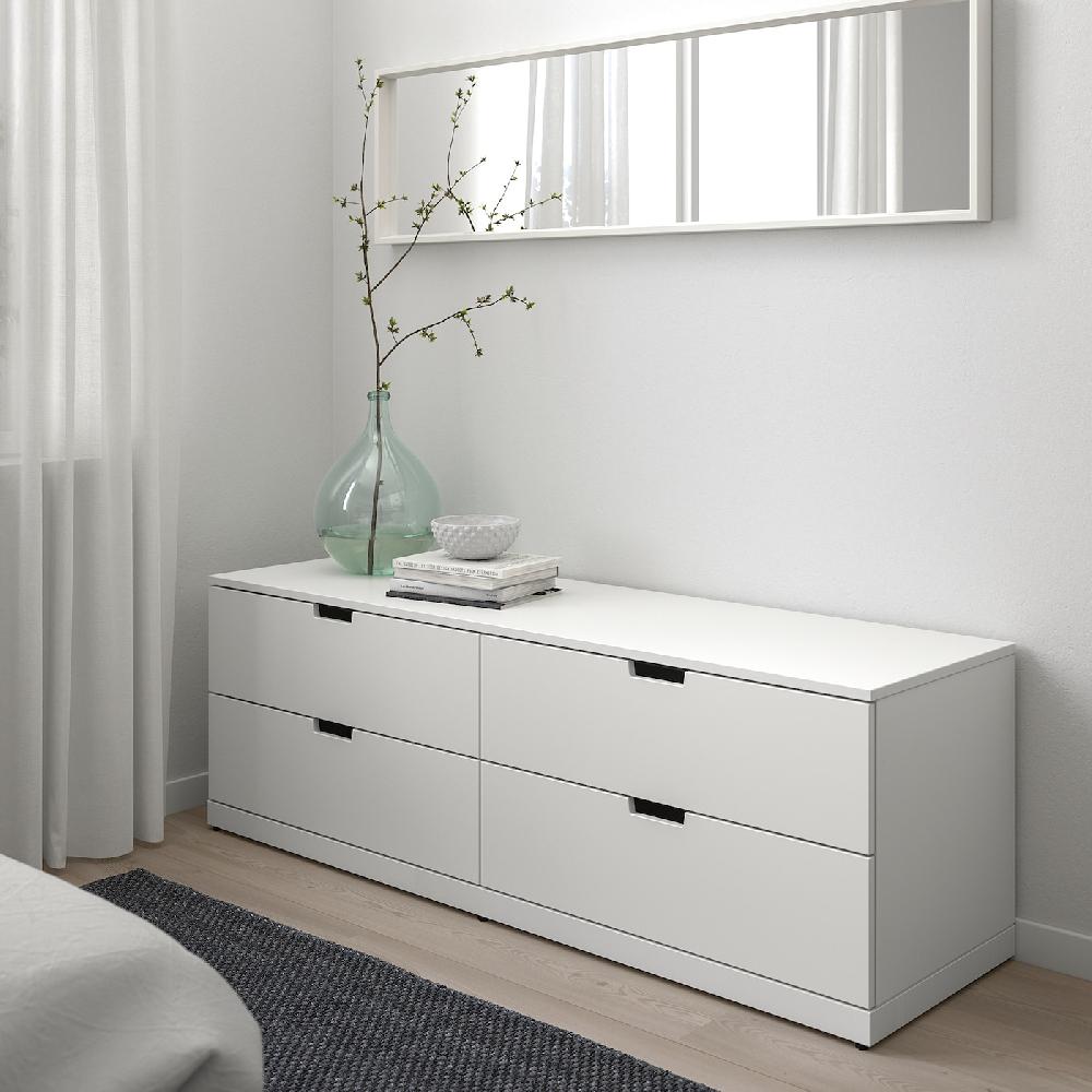 IKEA NORDLI Cassettiera Con 4 Cassetti Bianco 160x54 Cm