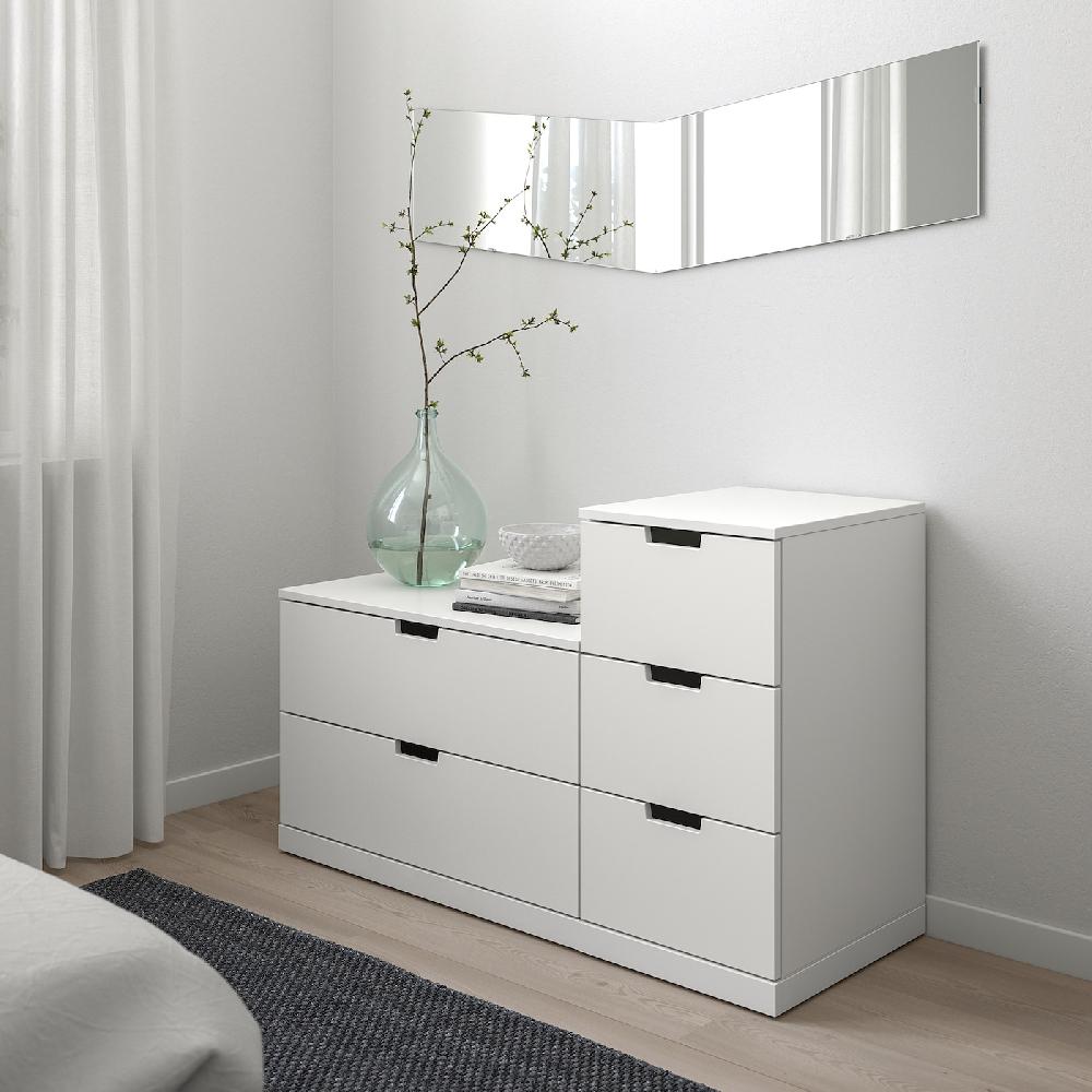 IKEA NORDLI Cassettiera Con 5 Cassetti Bianco 120x76 Cm