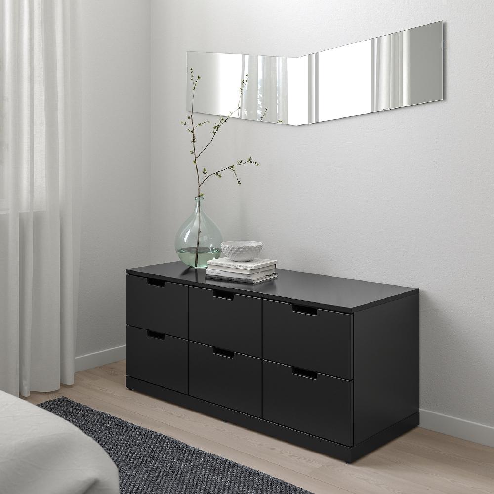IKEA NORDLI Cassettiera Con 6 Cassetti Antracite 120x54 Cm