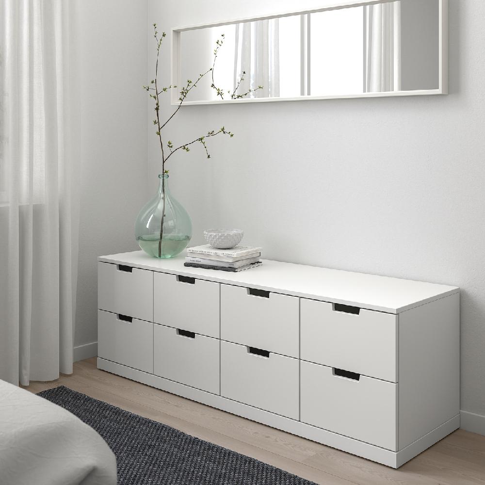 IKEA NORDLI Cassettiera Con 8 Cassetti Bianco 160x54 Cm