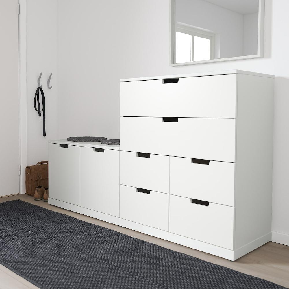 IKEA NORDLI Cassettiera Con 8 Cassetti Bianco 160x99 Cm