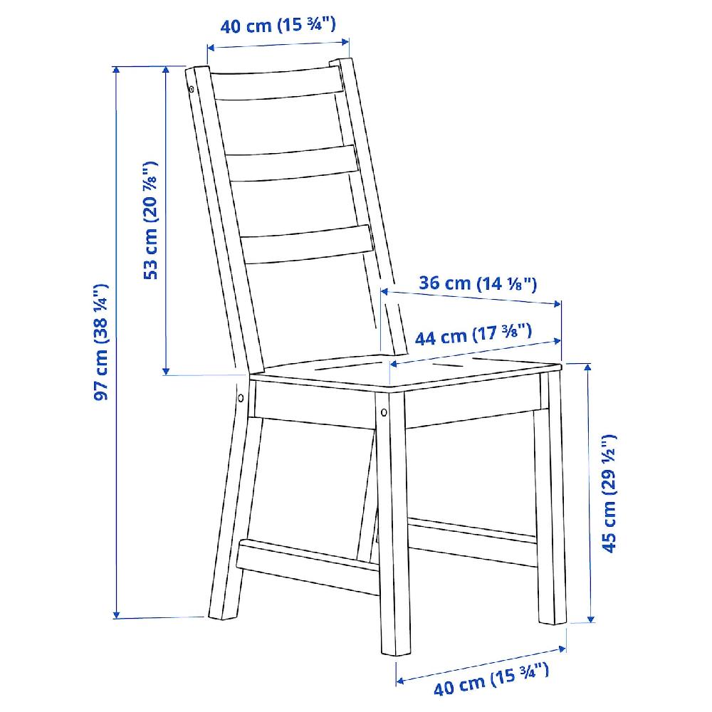 IKEA NORDVIKEN / NORDVIKEN Tavolo E 6 Sedie Mordente Anticato/mordente Anticato 210/289x105 Cm