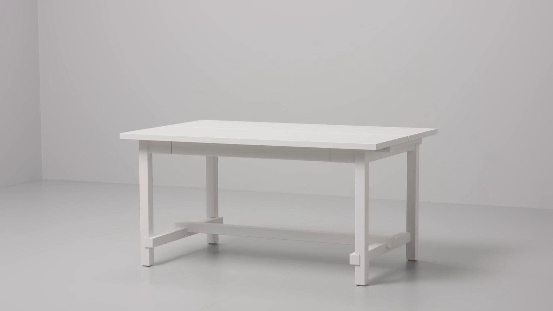 IKEA NORDVIKEN / SKOGSTA Tavolo E 4 Sedie Mordente Anticato/nero 152/223 Cm