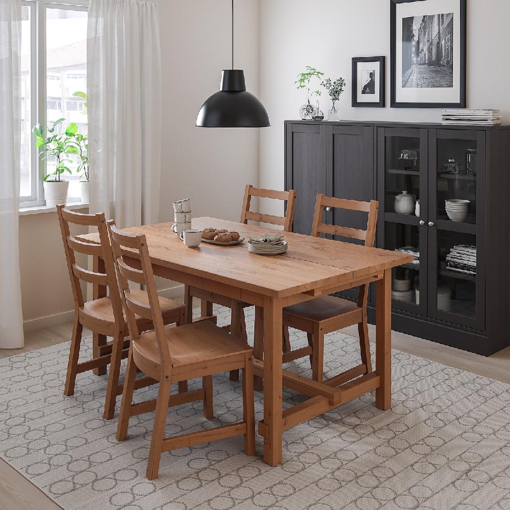 IKEA NORDVIKEN Tavolo Allungabile Mordente Anticato 152/223x95 Cm