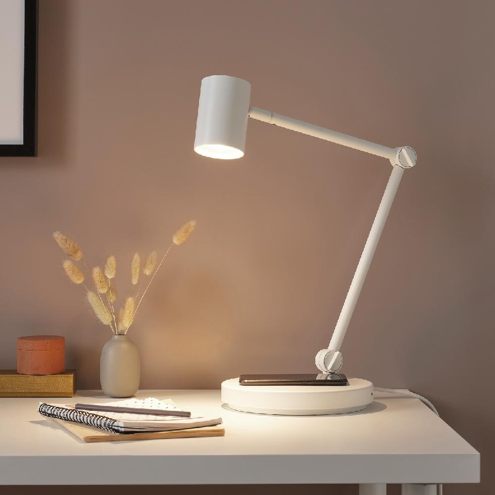 IKEA NYMÅNE Lampada Lavoro/ricarica Wireless Bianco