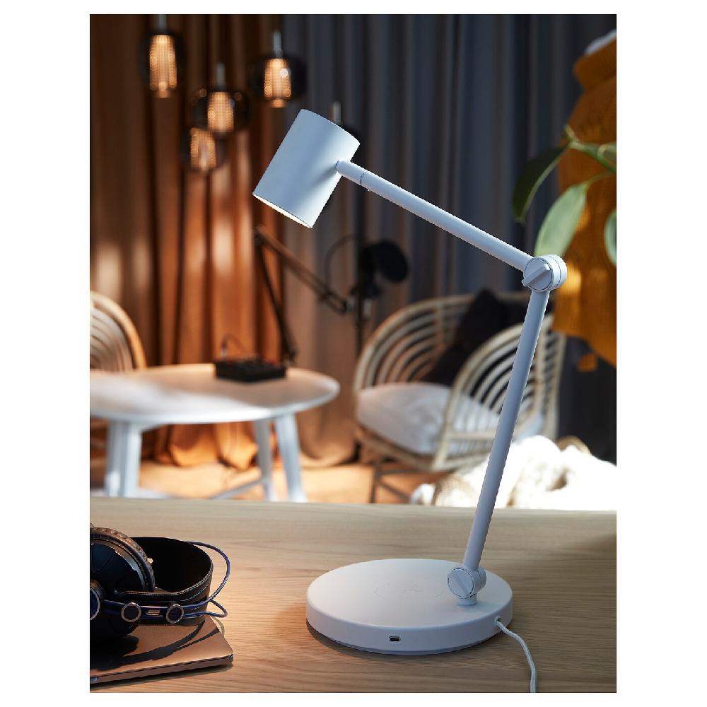 IKEA NYMÅNE Lampada Lavoro/ricarica Wireless Bianco
