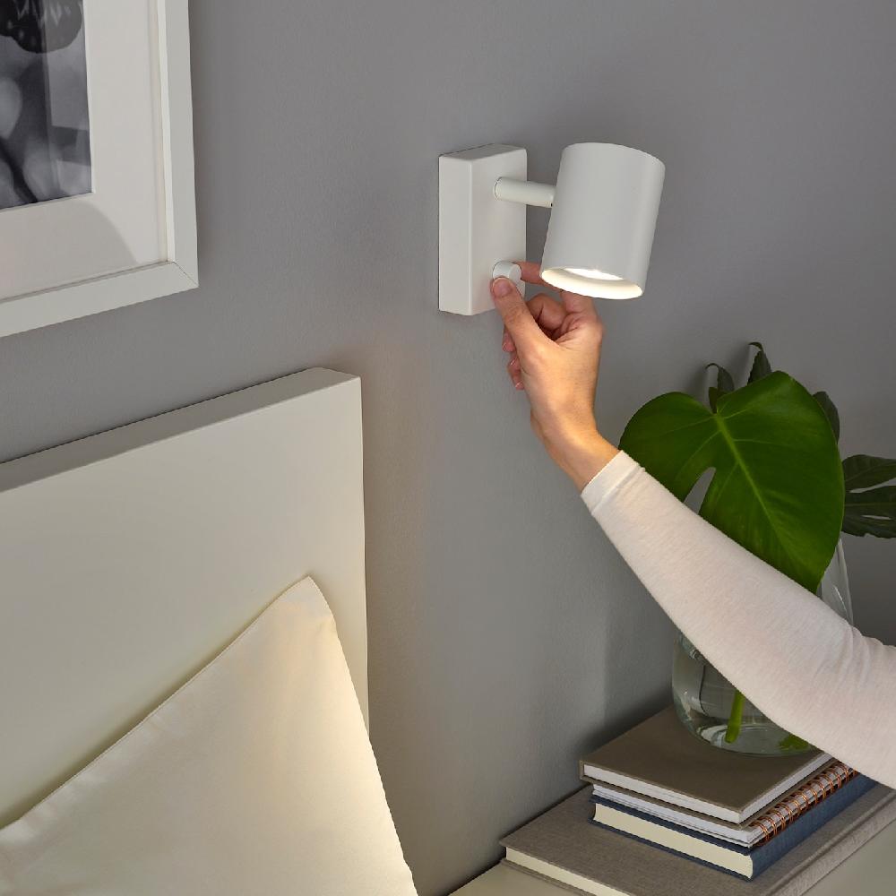 IKEA NYMÅNE Lampada Parete/lettura Inst Fissa Bianco